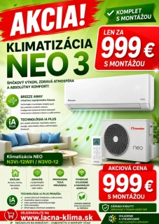 Inventor klimatizácia NEO3 N3VI-12WFI/N3VO-12 3,5 kW s montážou v cene